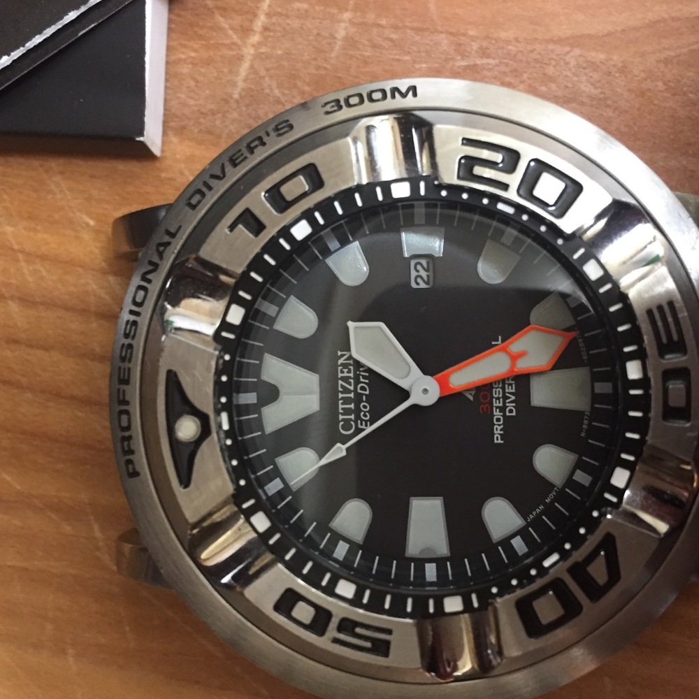 Citizen ecozilla with strap adapters
